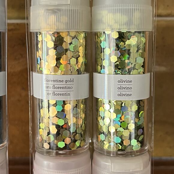 Martha Stewart Crafts Iridescent Hexagonal Glitter 12 Pc Set - Picture 4 of 8